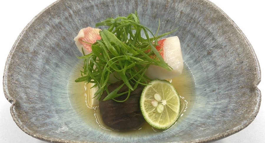 金目鯛のすだち蒸し