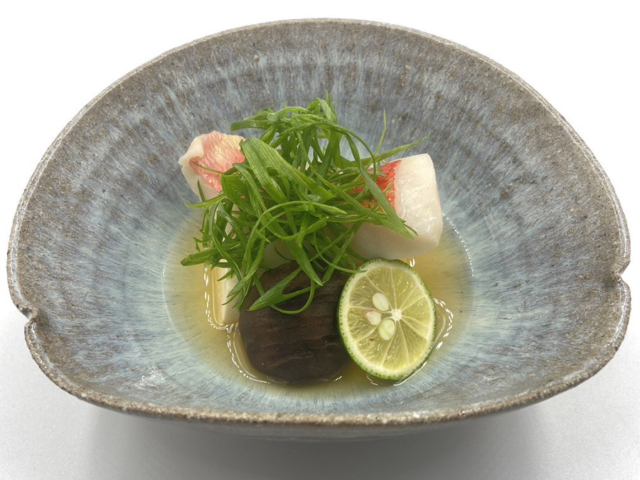 金目鯛のすだち蒸し